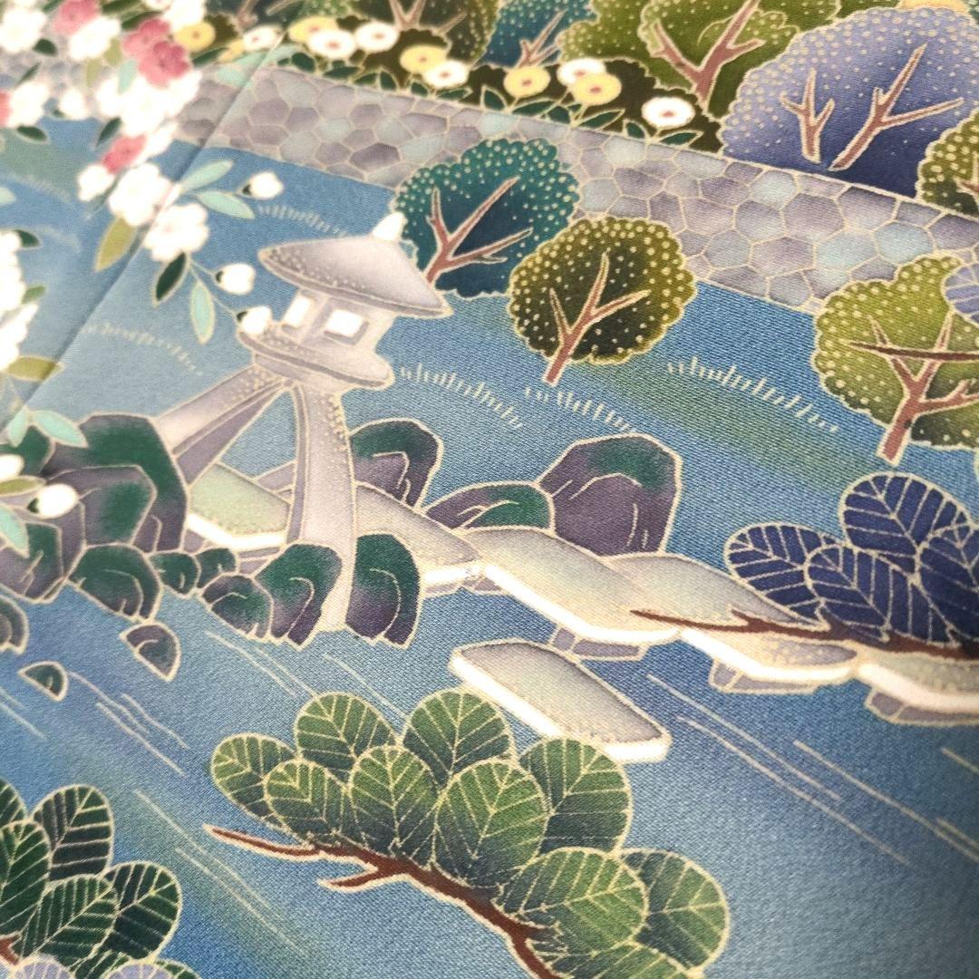 正絹 作家様 春の訪れ 留袖リメイクドレス*