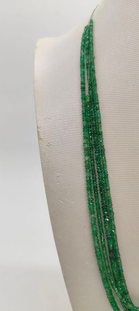 1809. グリーンガーネットボタンカットグラデーション4本連売り