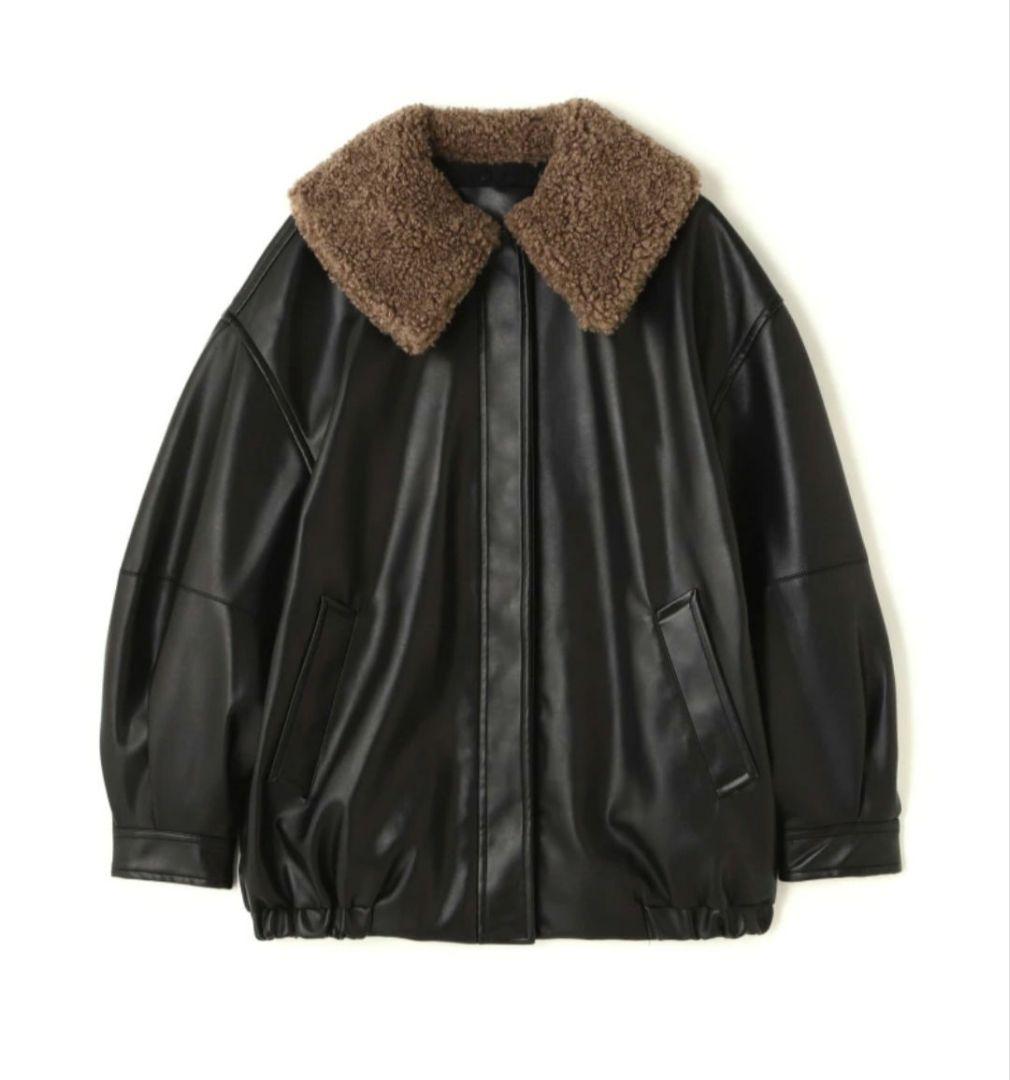 フェイクレザーオーバーサイズジャケット