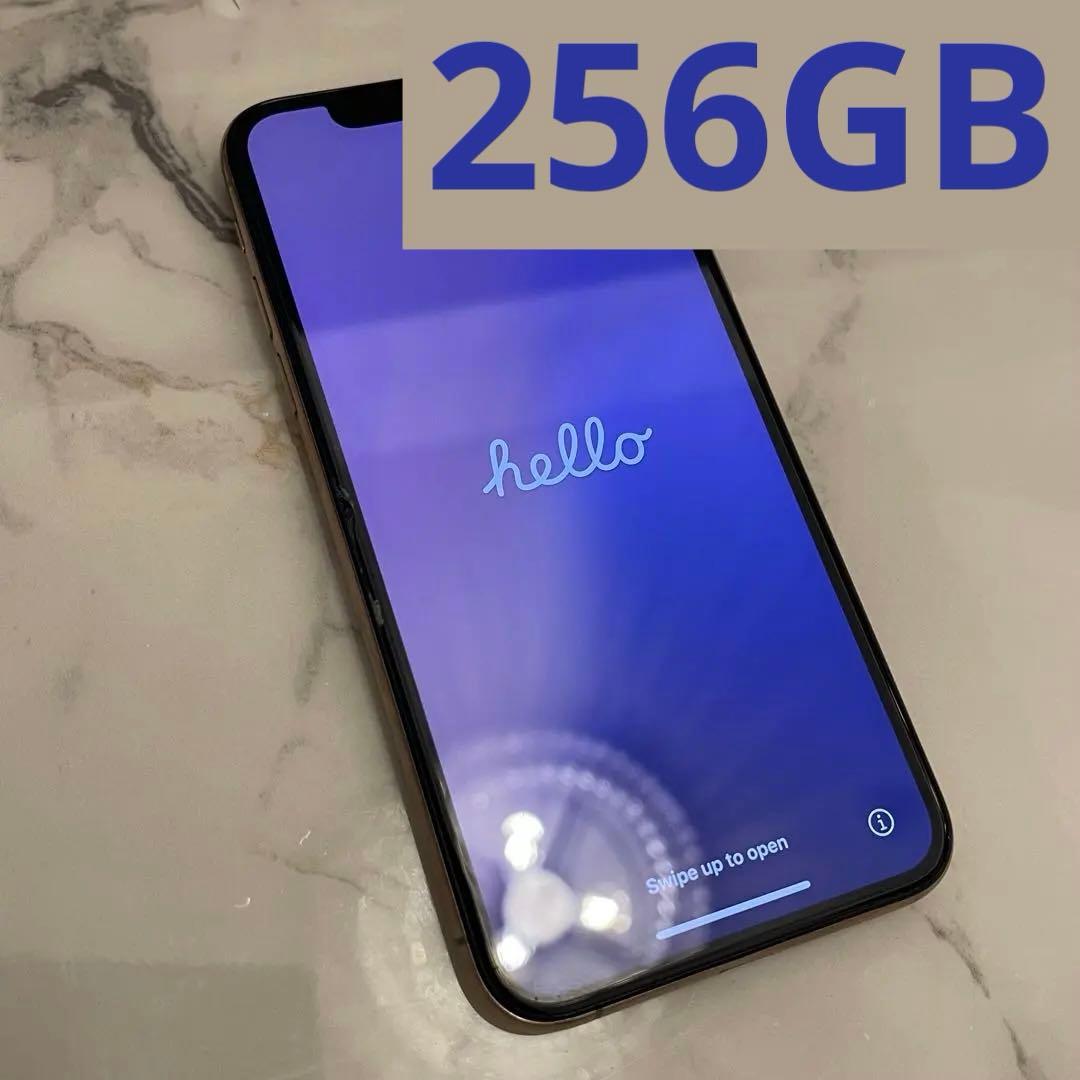 【超美品】iPhoneXs ゴールド 本体 256GB 新品同様本革ケース付