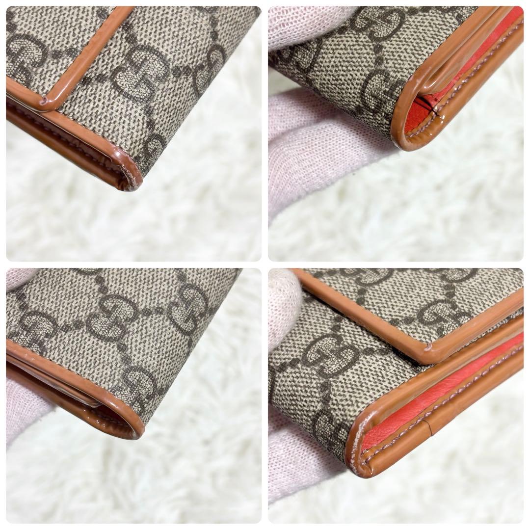 グッチ　長財布　二つ折り財布　リボン　インターロッキング　GGスプリーム　PVC