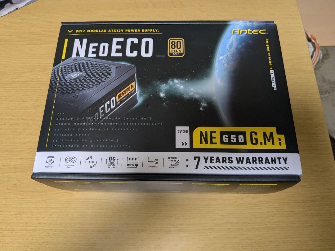 ANTEC ATX電源ユニット NeoECO Gold NE650G M