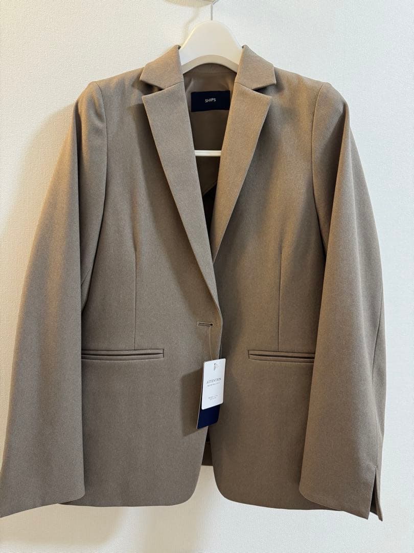 SHIPS ベージュ テーラードジャケット