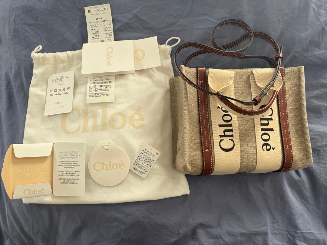 chloe クロエ woody スモールトートバッグ