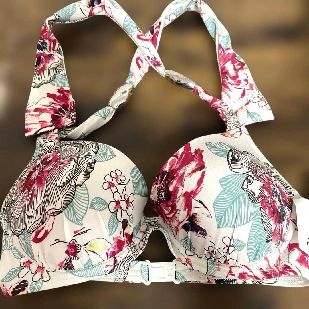 Aubade 水着　プッシュアップブラ　ショーツ　パレオ　2点セット