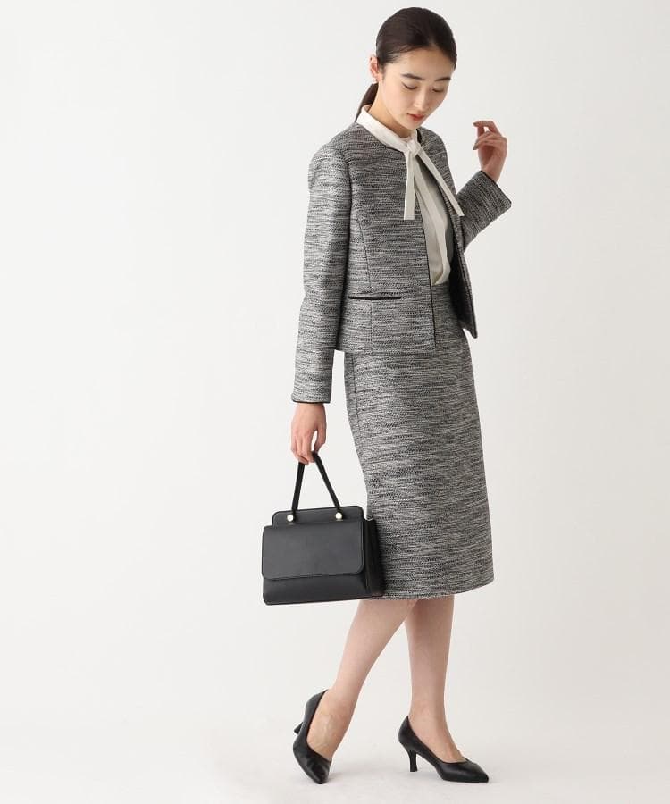 新品オペークドットクリップ ジャケット＆スカート セットアップ スーツ上下38M