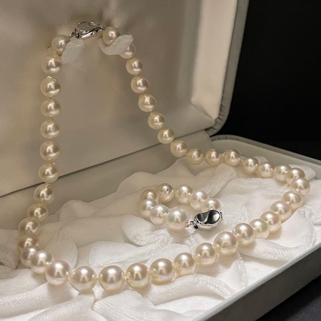専用 【超大珠✨連結可】あこや真珠 ネックレス 8.5-9.0 パール テリ強