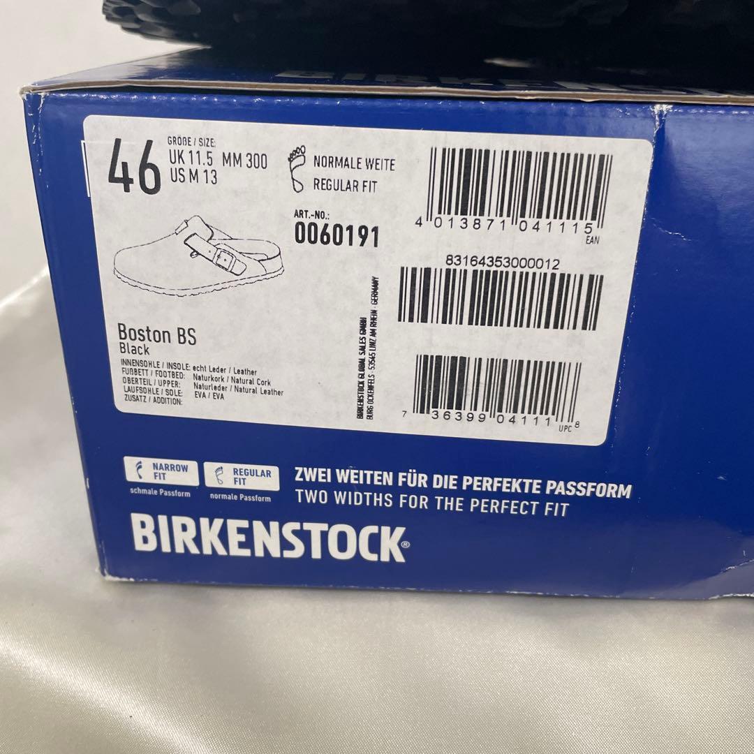 BIRKENSTOCK Boston BS ブラック サボサンダル 46