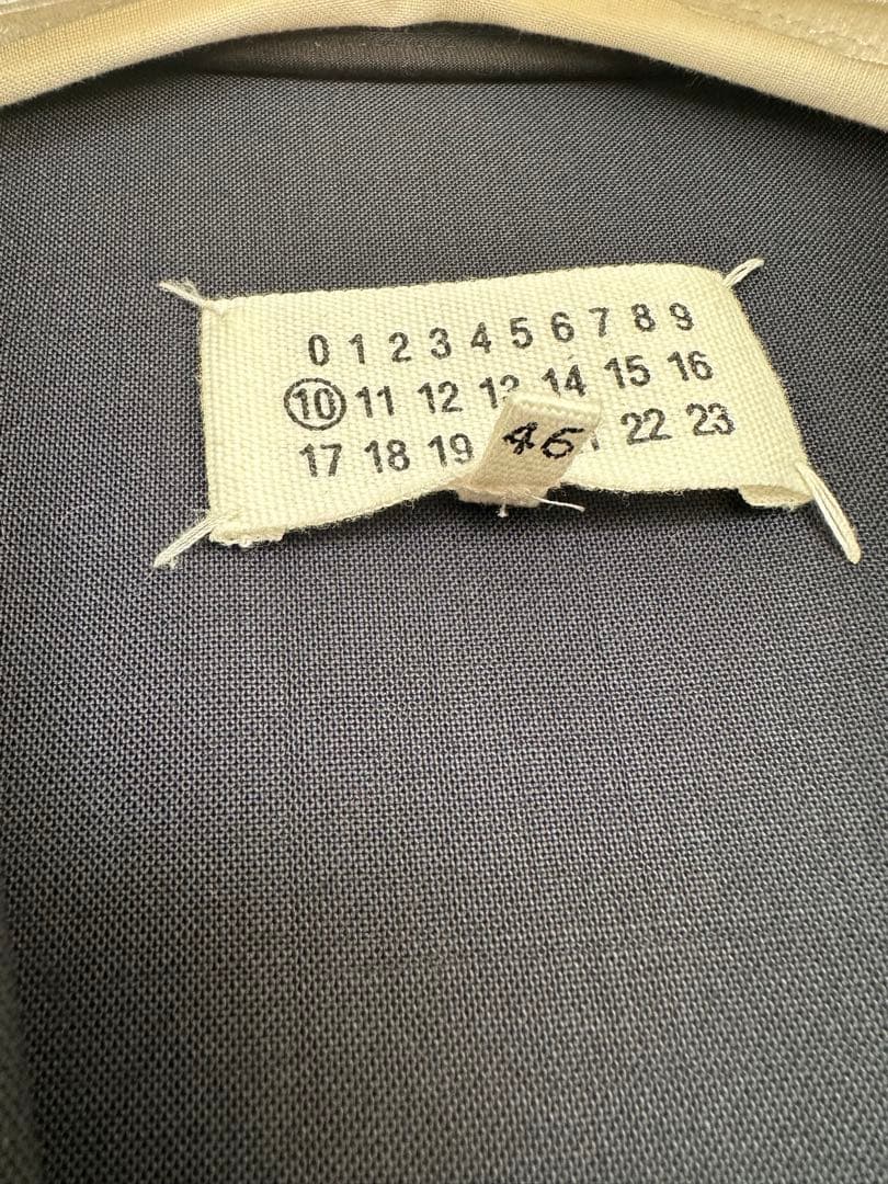 Maison Margiela ノーカラージャケット 46 ネイビー