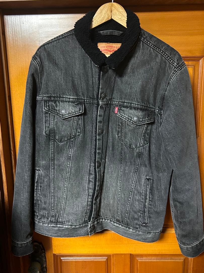 Levi’s リーバイス ブラック デニムジャケット ボア付き Gジャン 黒