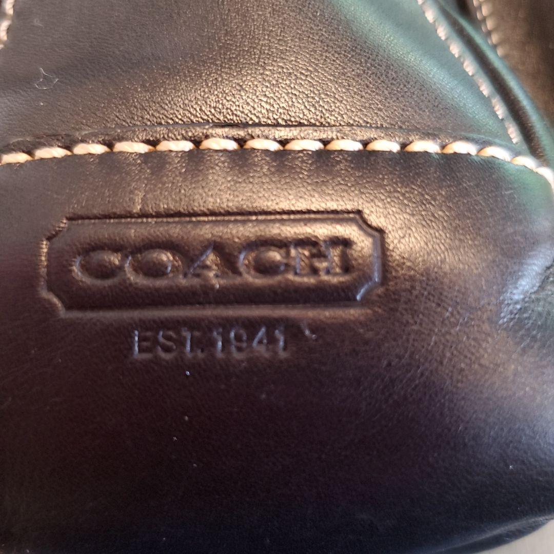 美品　COACH コーチ　ショルダーバッグ　トートバッグ　レザー　黒　レディース
