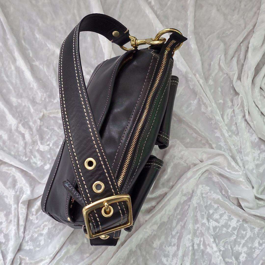 美品　COACH コーチ　ショルダーバッグ　トートバッグ　レザー　黒　レディース