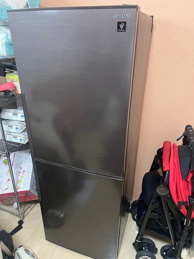 SHARP 2ドア冷蔵庫 SJ-PD28G　一部分破損あります