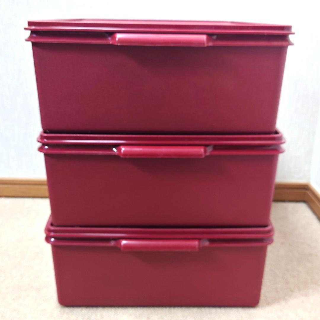 タッパーウェア スーパーケース レッド 6点セット　バラ売りOK