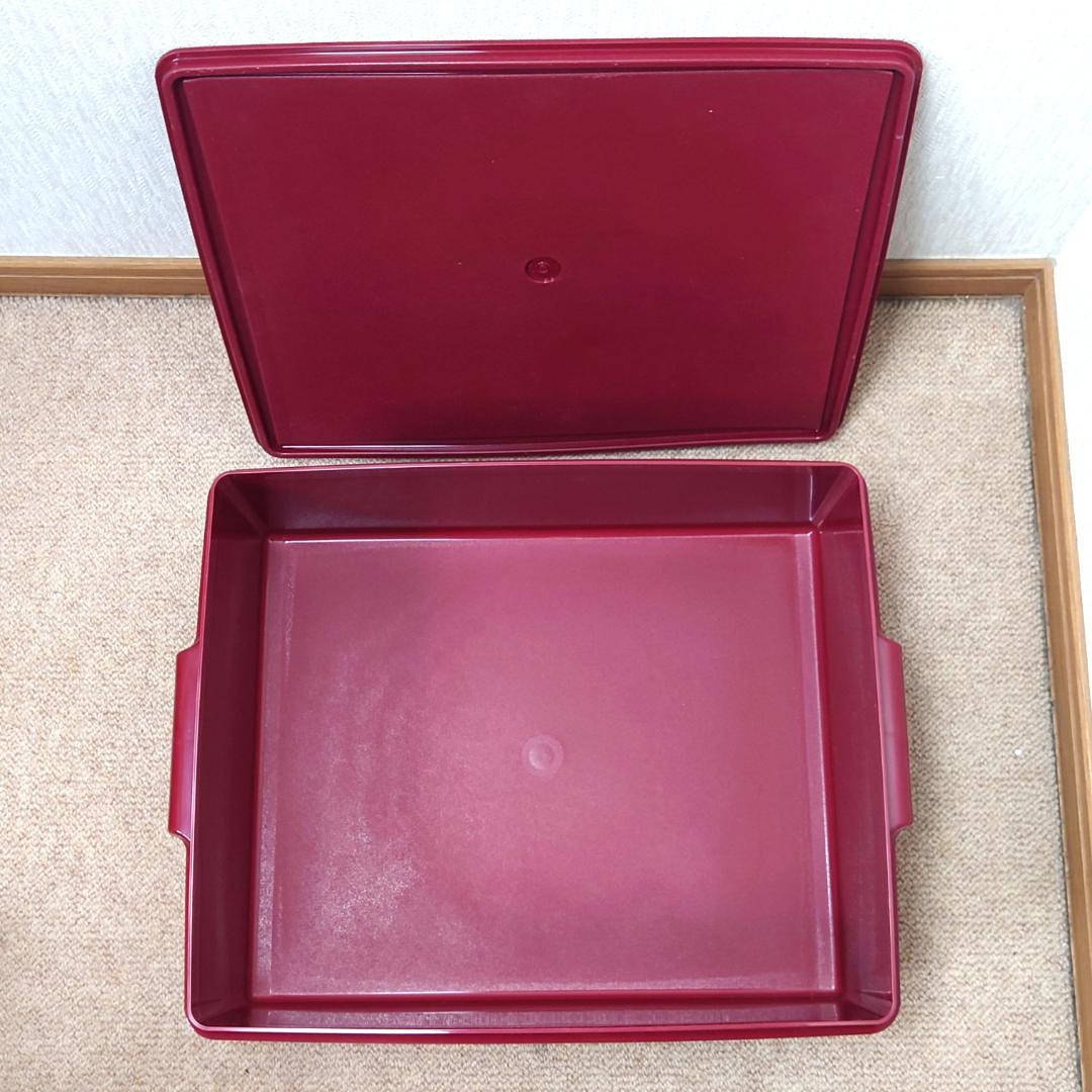 タッパーウェア スーパーケース レッド 6点セット　バラ売りOK