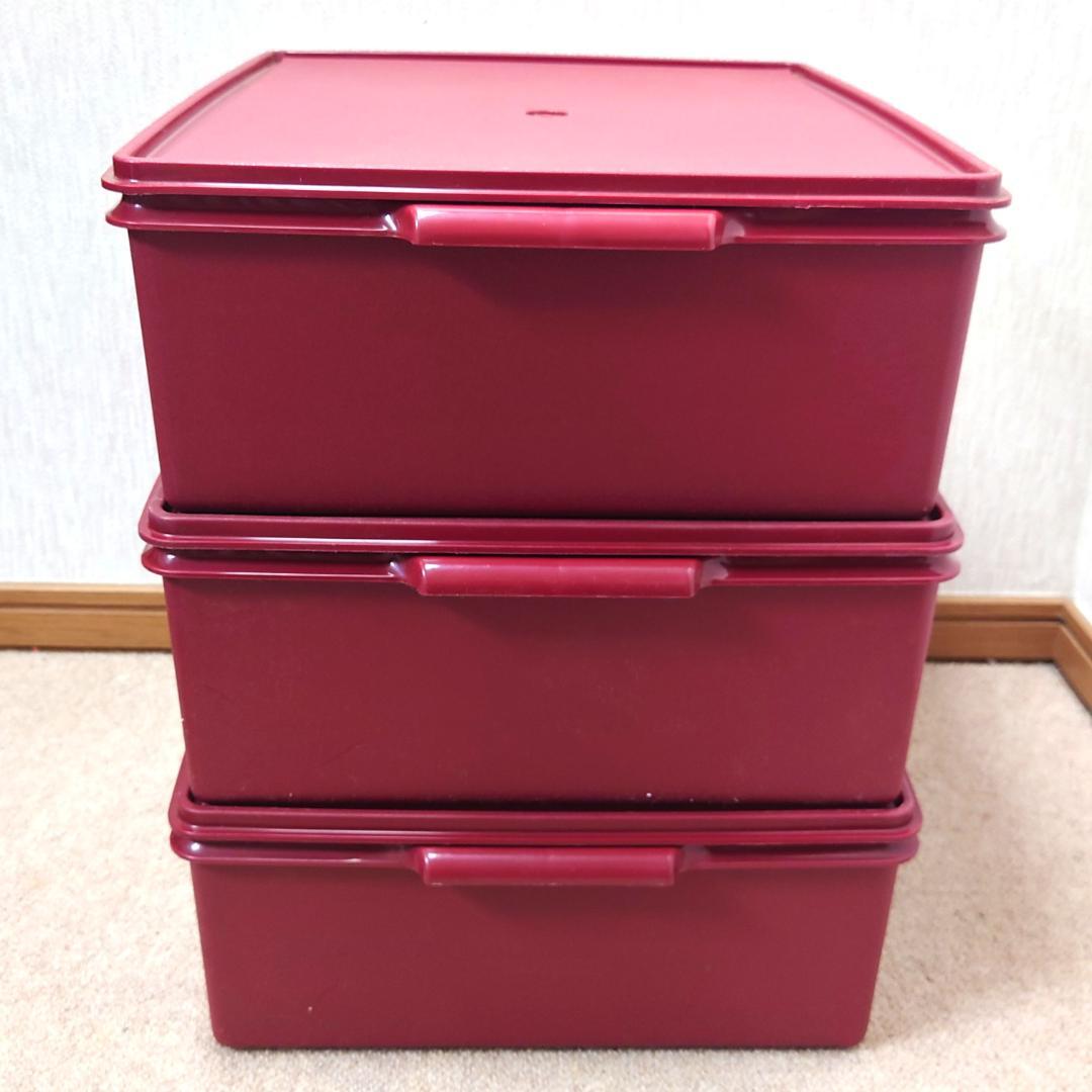タッパーウェア スーパーケース レッド 6点セット　バラ売りOK