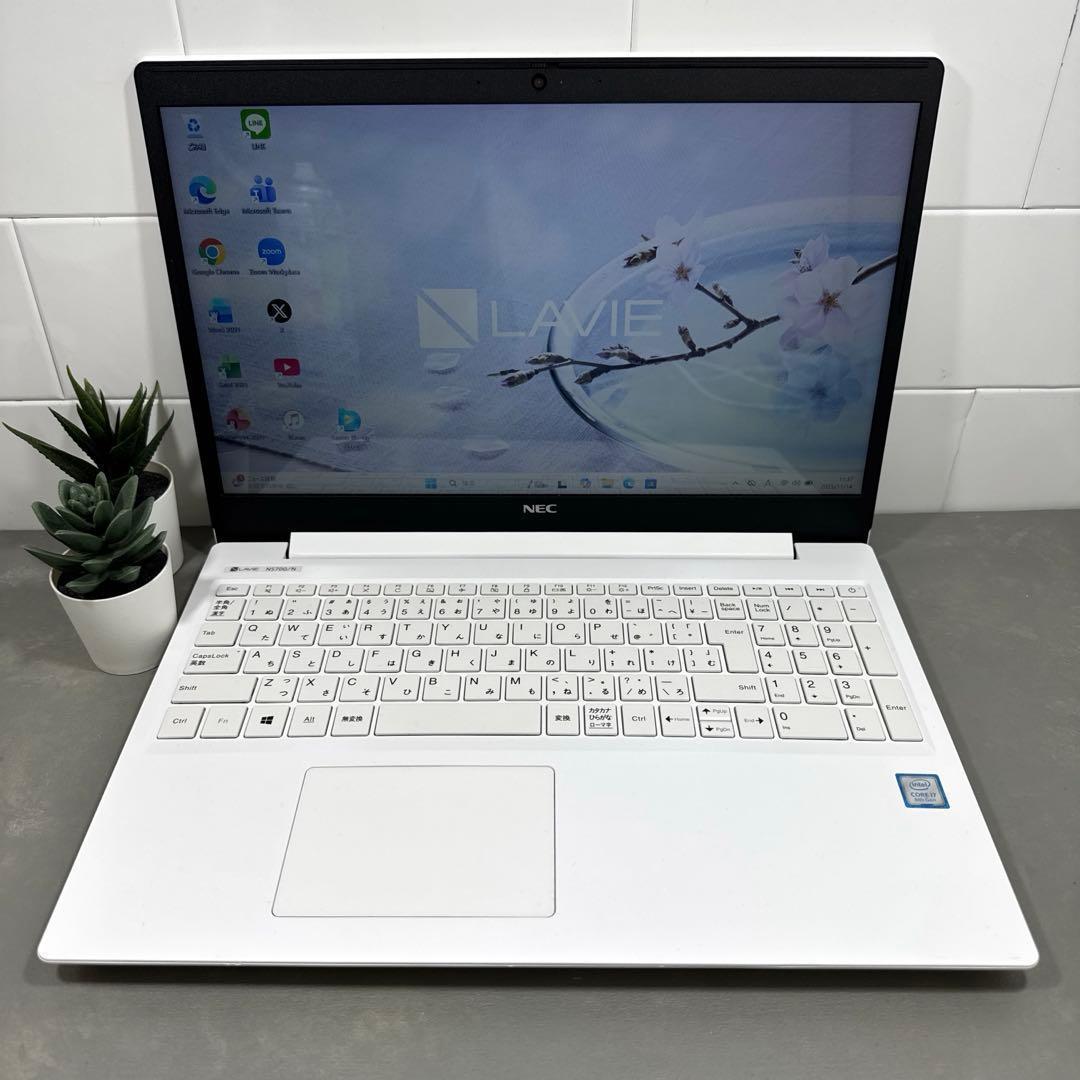 【高性能】NECプレミアムホワイト☘8世代i7☘NVMe256GB+1TB