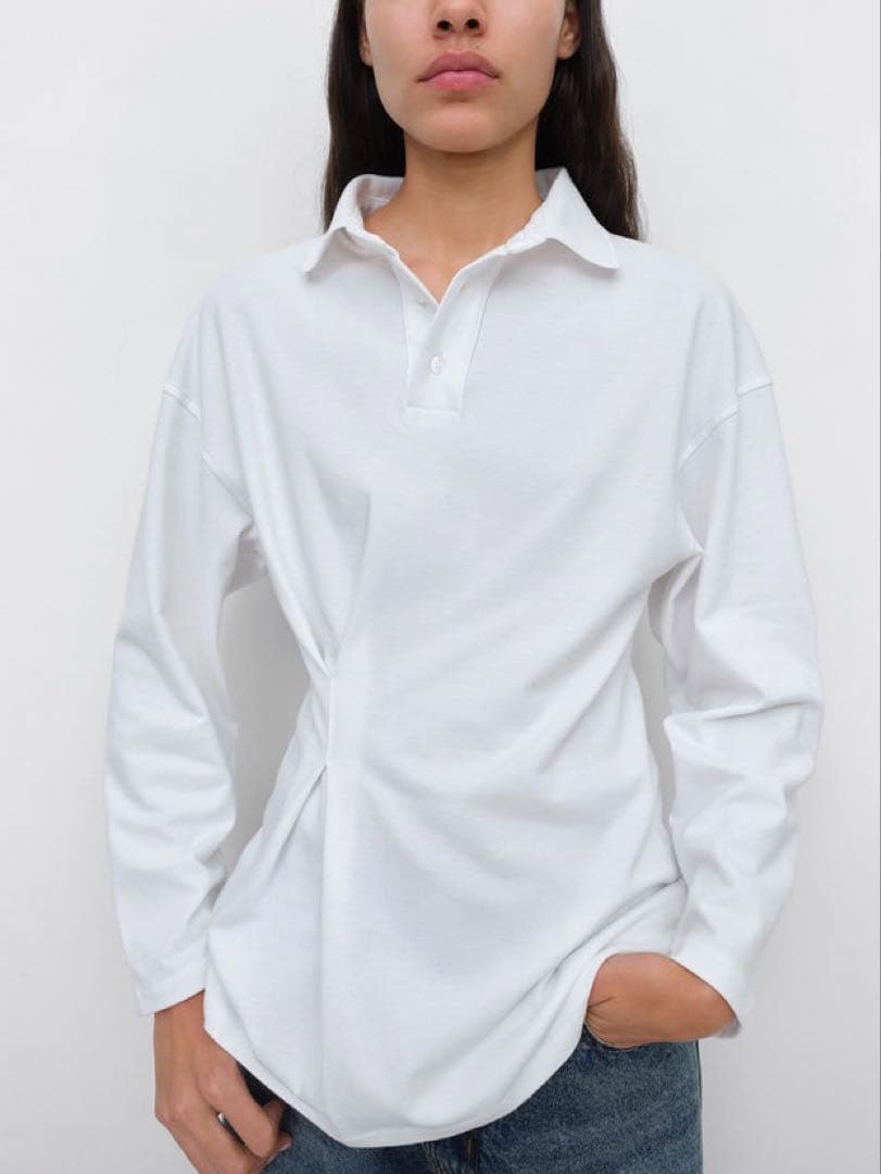 GIMAGUAS Lady Polo in White ギガマス ポロシャツ 白