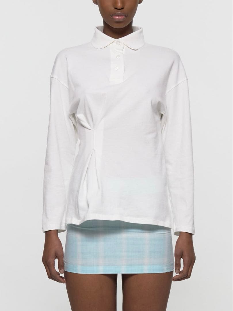 GIMAGUAS Lady Polo in White ギガマス ポロシャツ 白