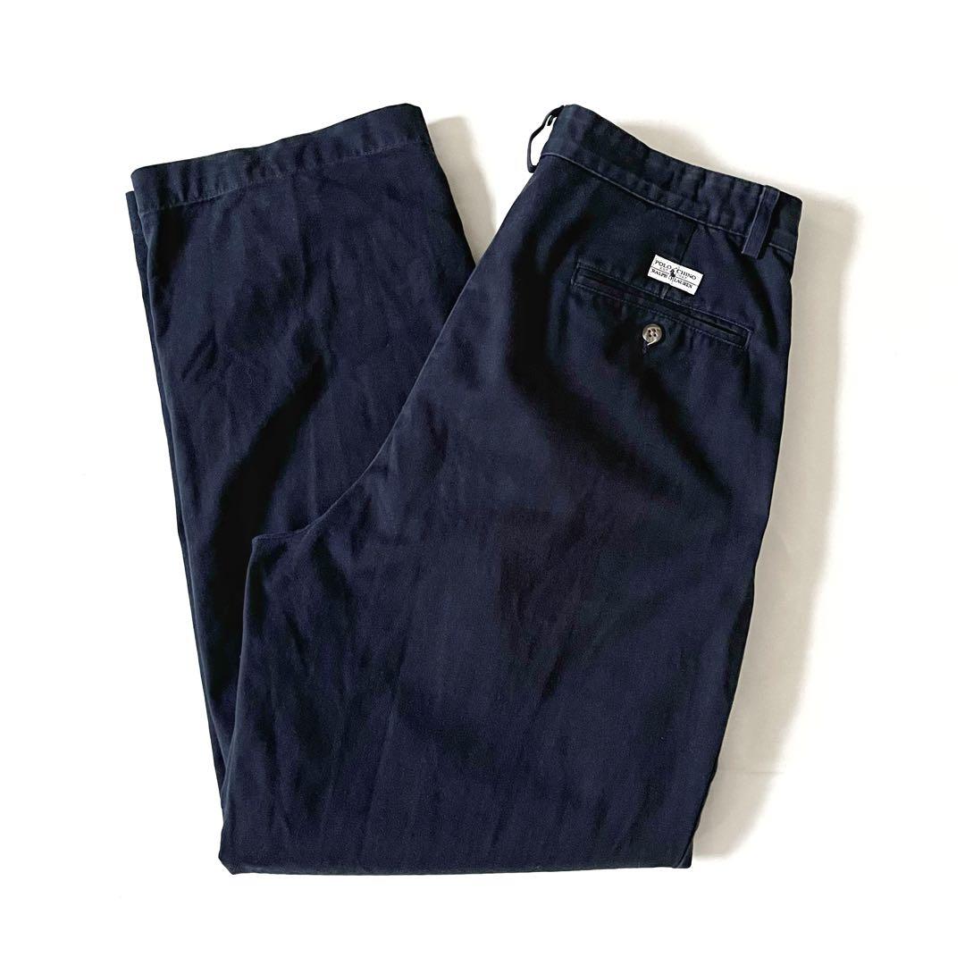 90s USA製 POLO Ralph Lauren 2タックチノ Andrew