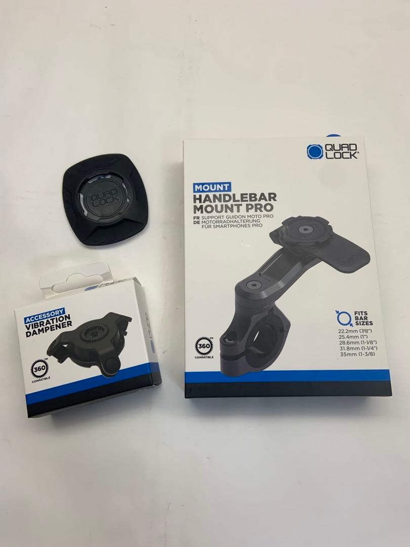 クアッドロック セット商品 ハンドルバーマウントプロ＆衝撃吸収バンパー アダプタ