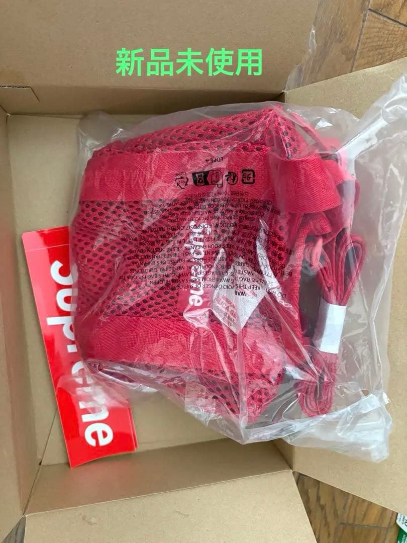 Supreme mesh mini duffle bag レッドカラー