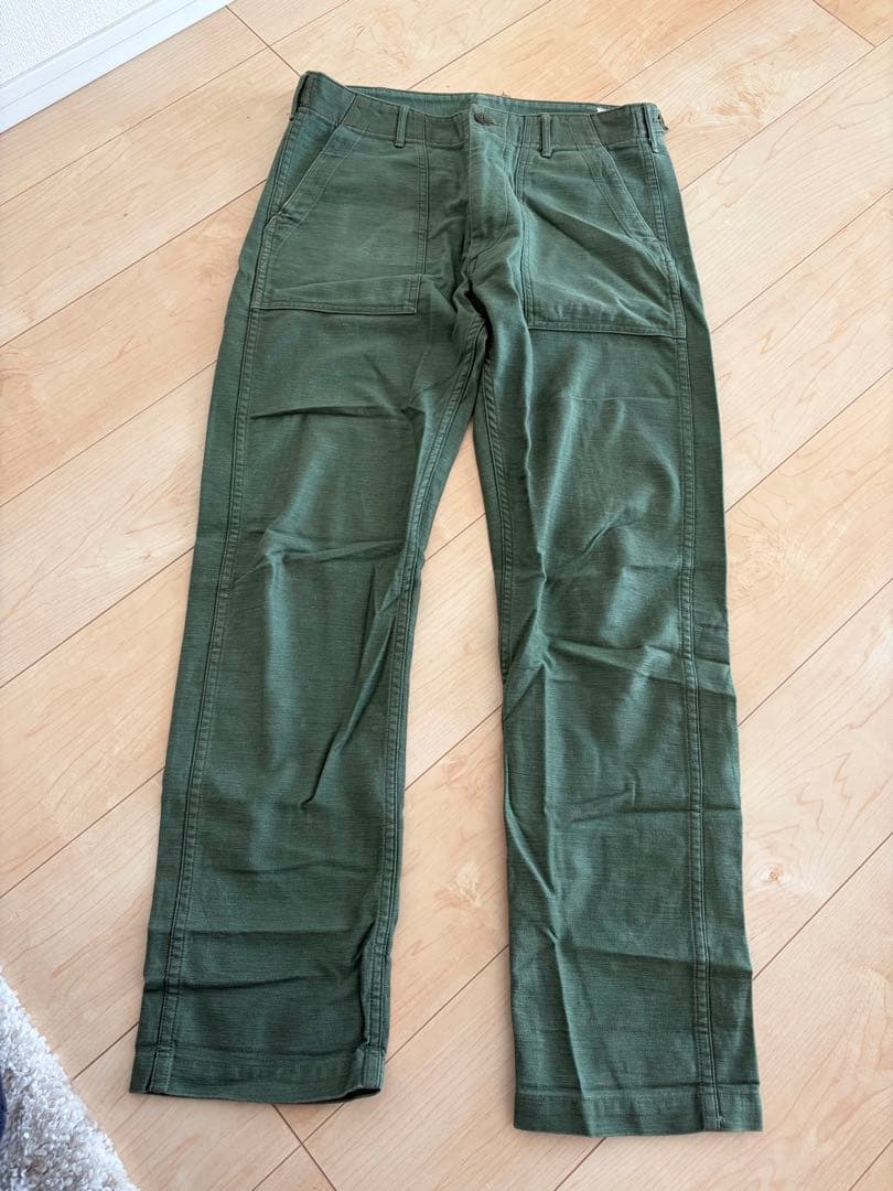 オアスロウ　orSlow ファティーグパンツ オリーブ　サイズM