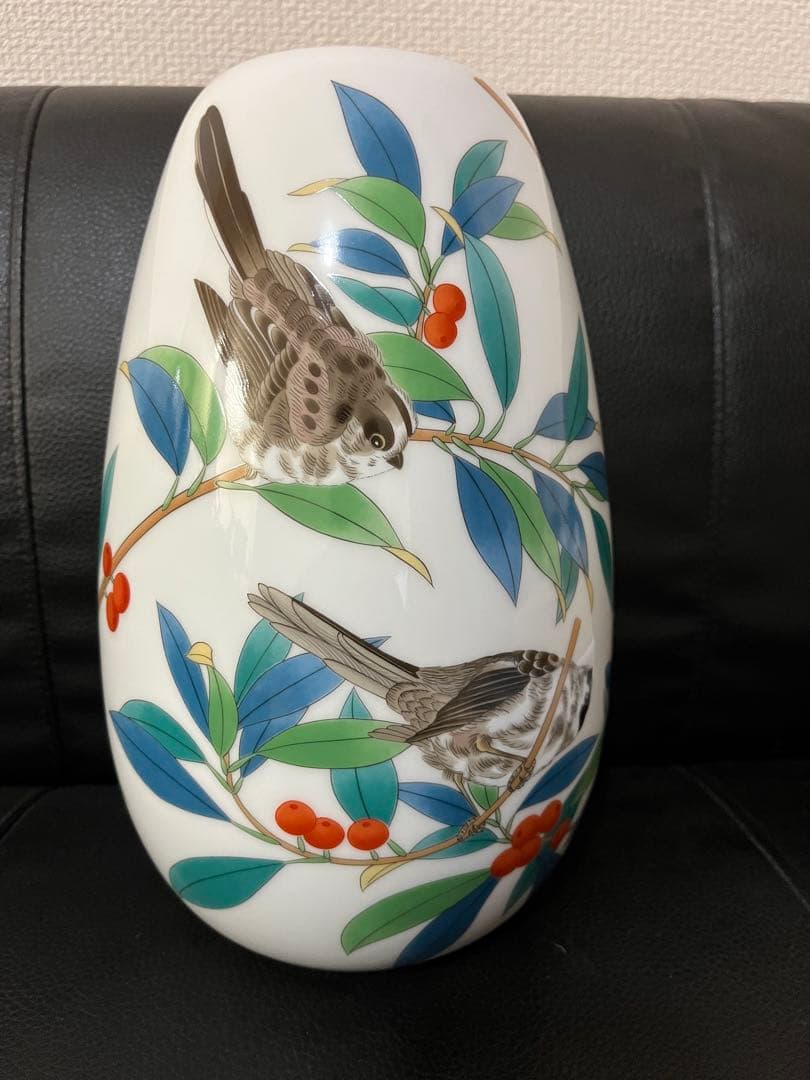 香蘭社 最高級 野鳥 花瓶