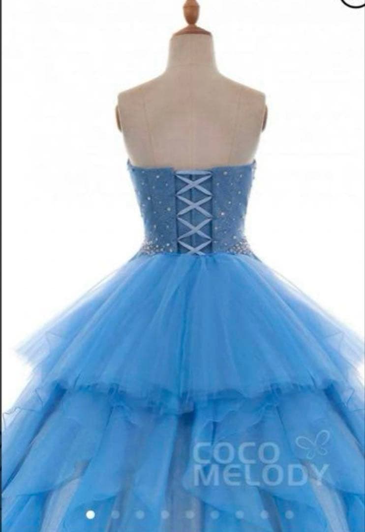 ココメロディー　ブルー 星空ドレス　カラードレス