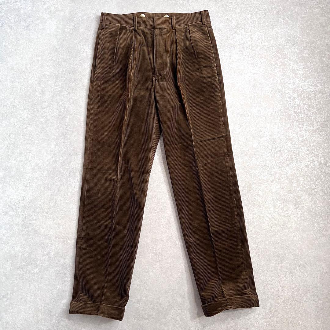 【極美品】ポロラルフローレン コーデュロイスラックスパンツ ブラウン 85