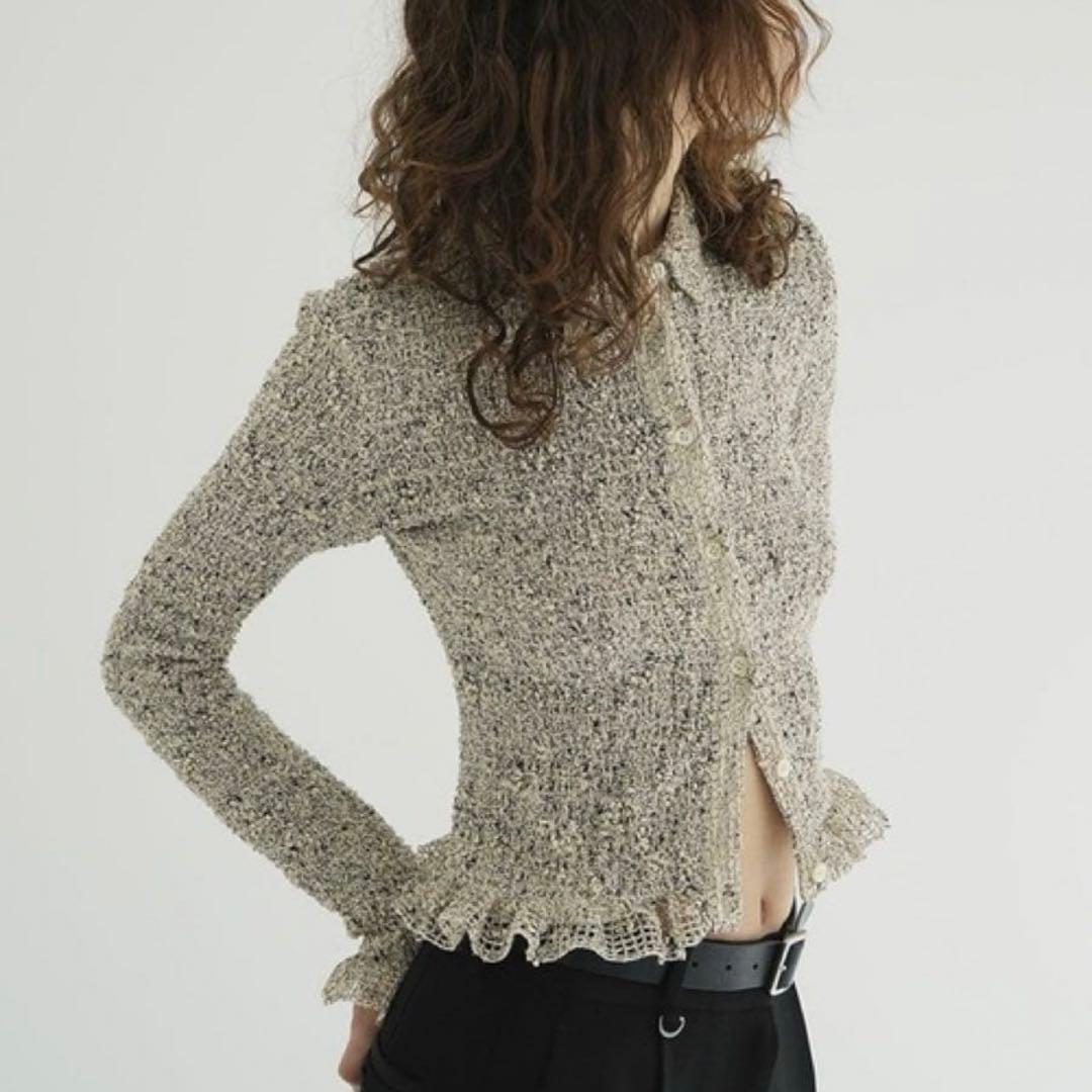 CLANE MIX MESH GATHER SHIRT 正規品