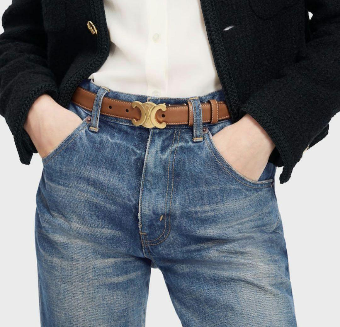 セリーヌ CELINE ベルト ブラック 75