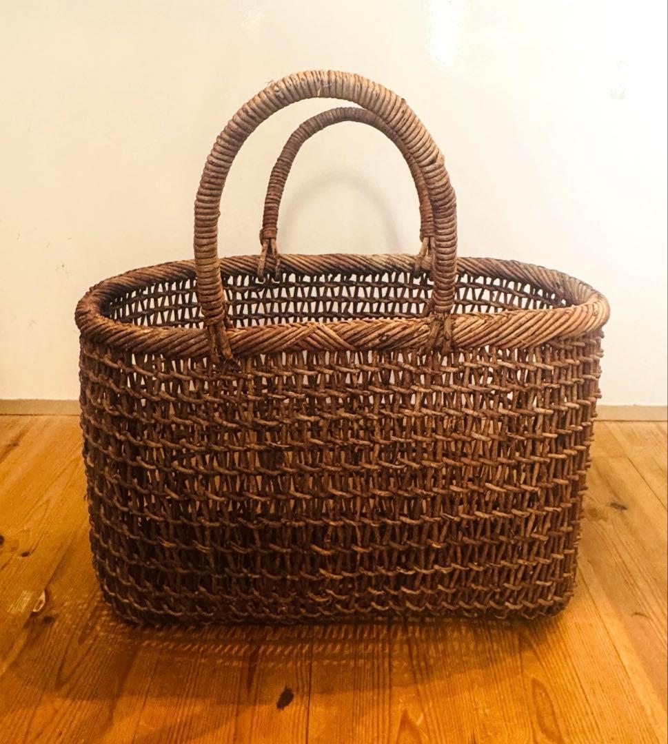 あけび籠　天然素材　国産あけび蔓　丸みのあるナチュラルバッグ　バッグ