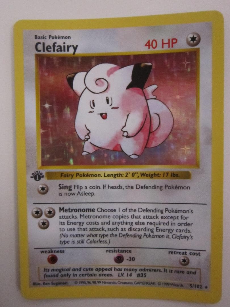 【ポケモンカード 英語】ピッピ　Clefairy　1ED　シャドーレス　PE1