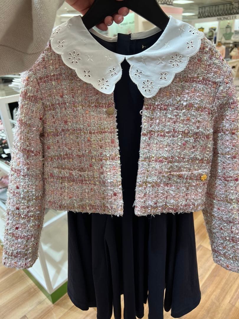 ケイトスペードニューヨーク　110 120 フォーマルワンピース　ツイード