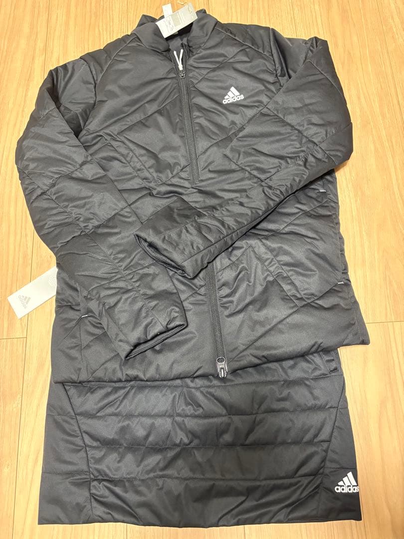 今日まで限定値下げ　Sサイズadidas 中綿ゴルフ　セットアップ黒