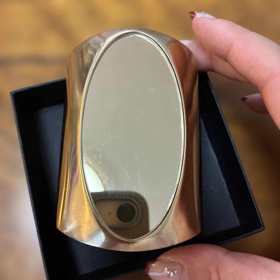 CHANEL シャネル　ココマーク ゴールド ワイドバングル 希少　ミラー付き