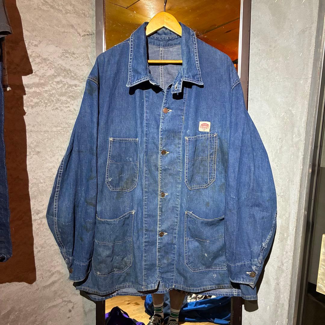 Late 40's〜 ROUND HOUSE チンスト デニム カバーオール