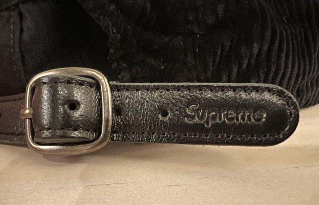 名作 Supreme Corduroy Camp Cap Black