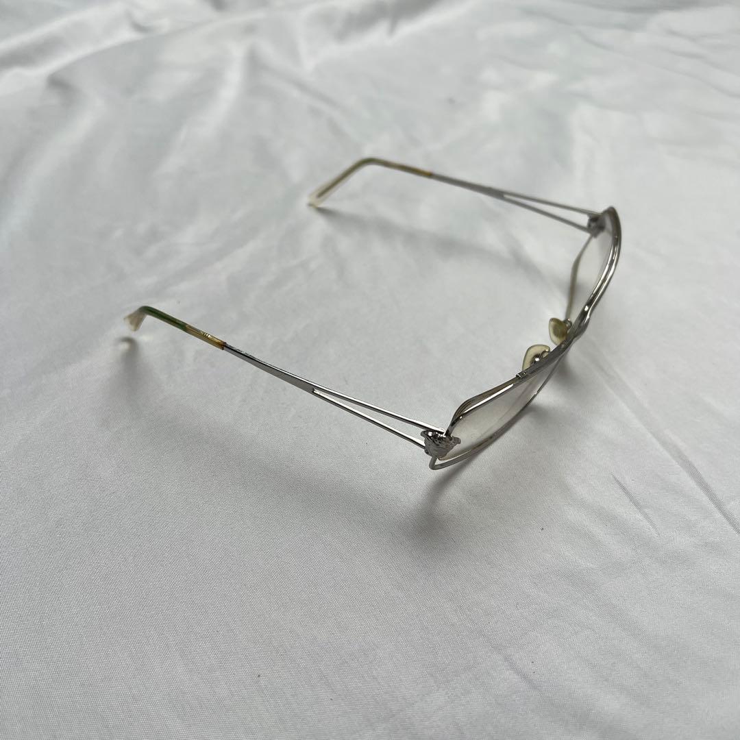 小物 VERSACE medusa square sunglasses silver