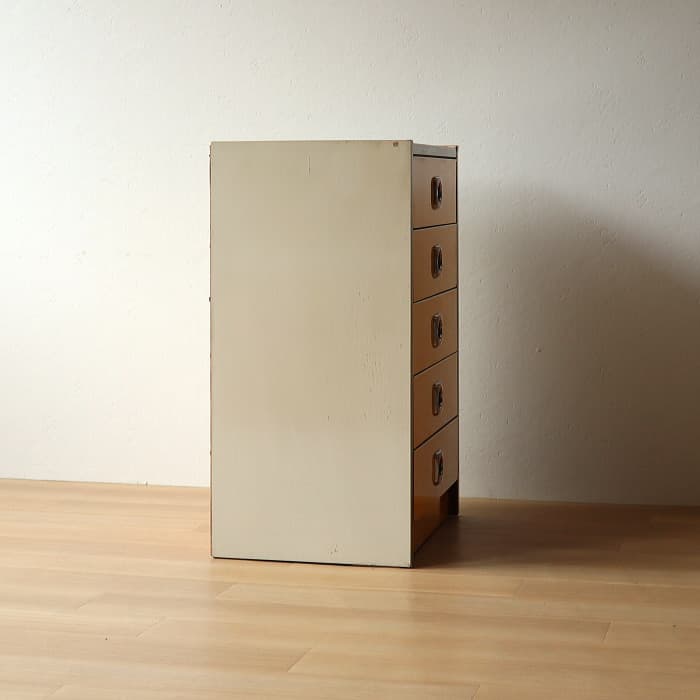 レトロポップ 整理タンス 昭和レトロ おもちゃ箱 スペースエイジ 黄色