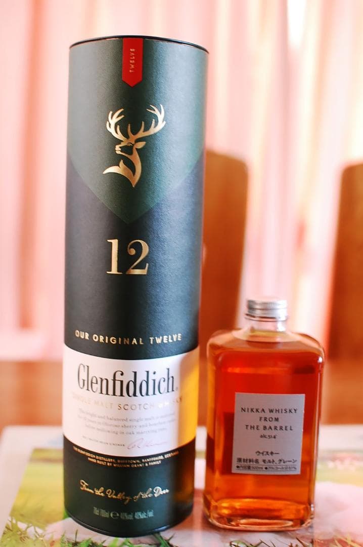Glenfiddich 12年 スコッチウイスキー ＆フロム・ザ・バレルのセット