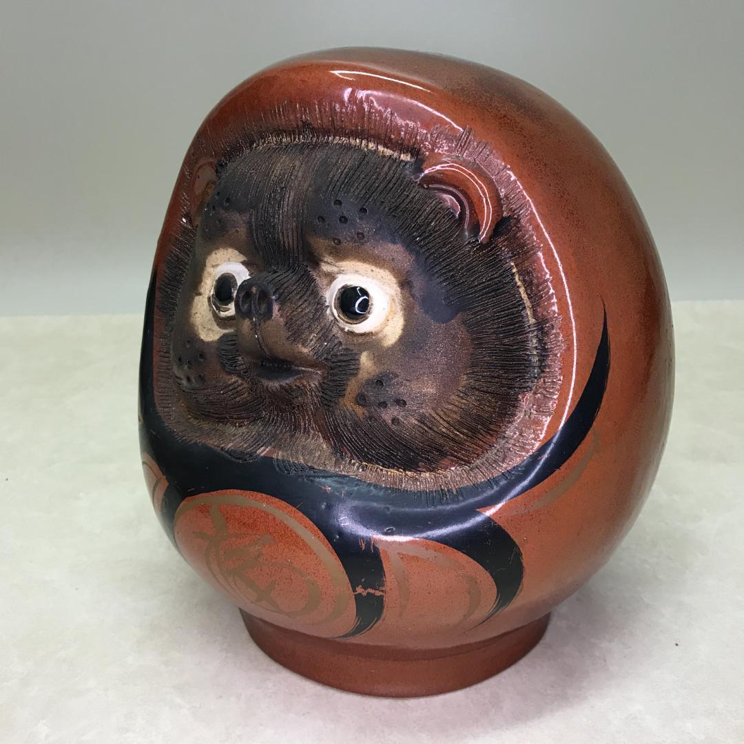 アンティーク 陶器 狸 達磨 タヌキ たぬき ダルマ だるま