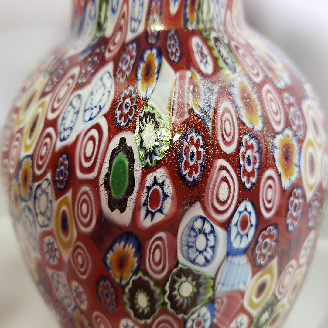 専用です ネチアンガラス ミルフィオリ 金彩 大型 花びん ムラーノグラス