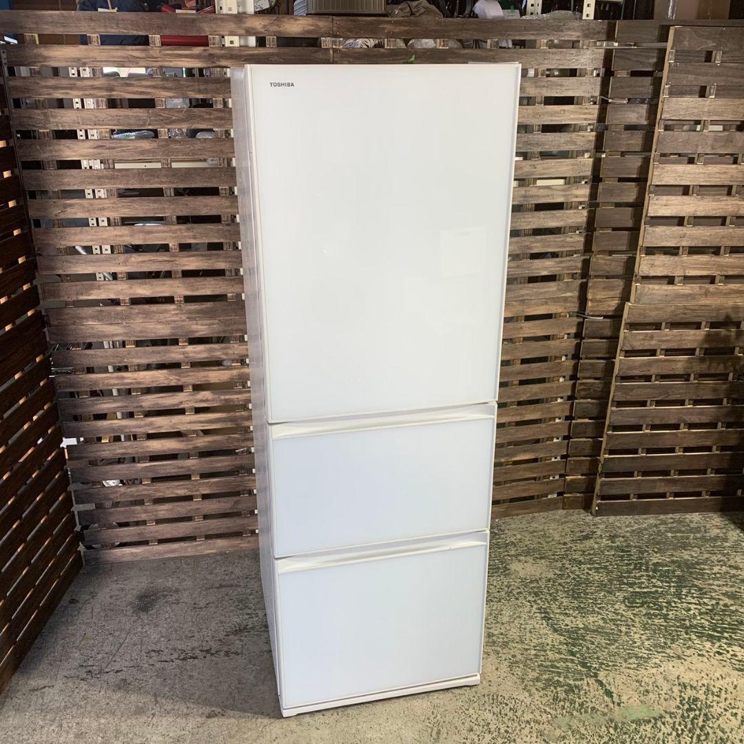 K703 TOSHIBA 363L 3ドア 冷蔵庫 GR-R36SXV(EW)