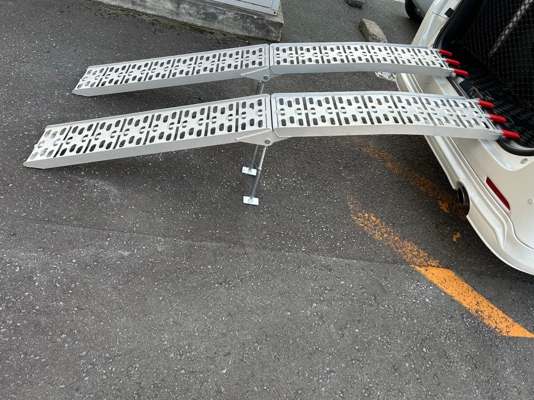 アルミラダーレール二つ折りタイプ(2本セット) アルミブリッジ　アルミスロープ