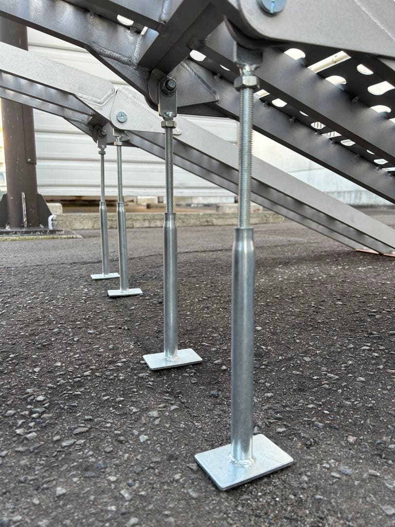 アルミラダーレール二つ折りタイプ(2本セット) アルミブリッジ　アルミスロープ