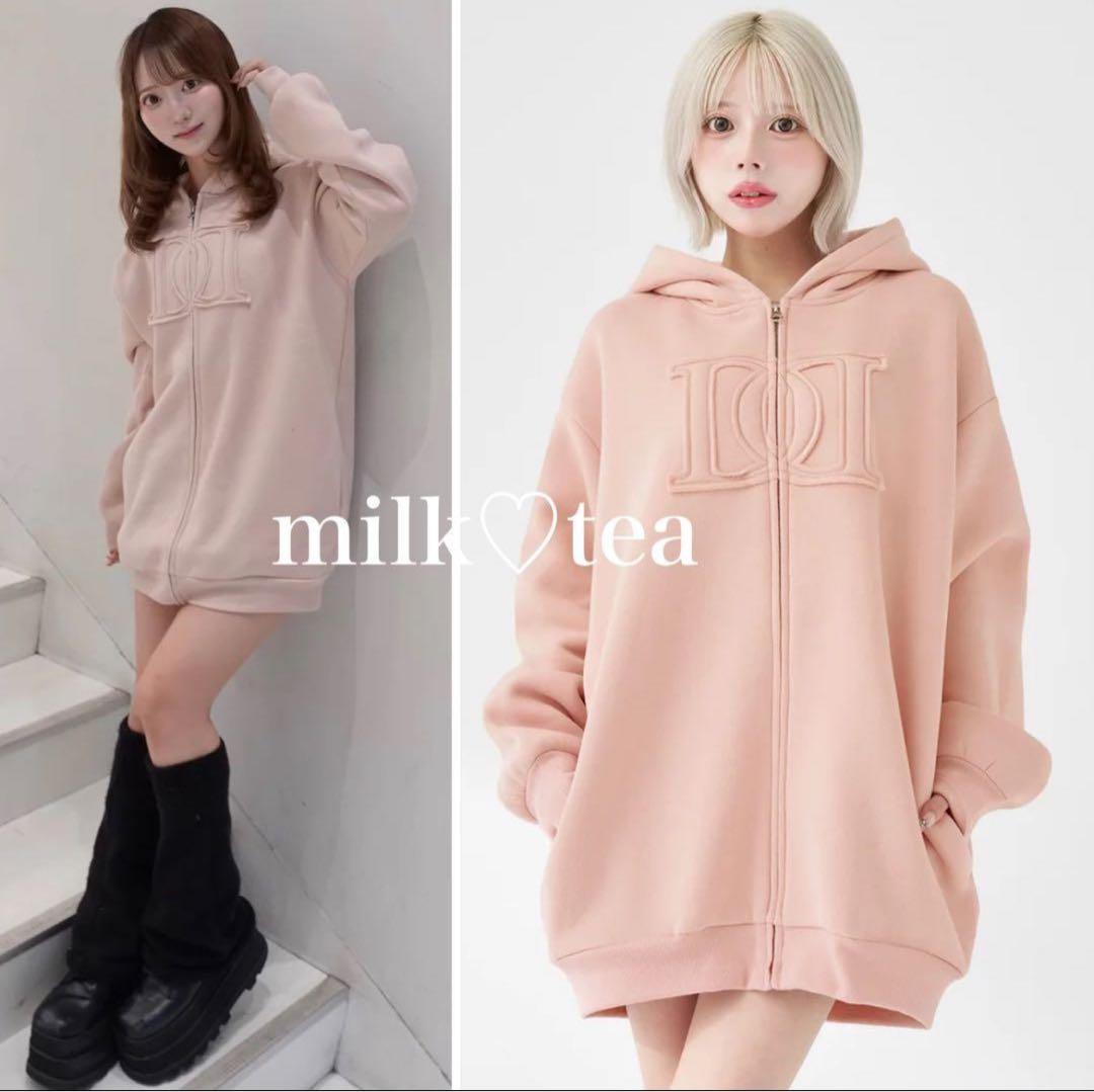 新品タグ付 ダーリッチ アップリケDDロゴパーカー ピンク フリー Darich