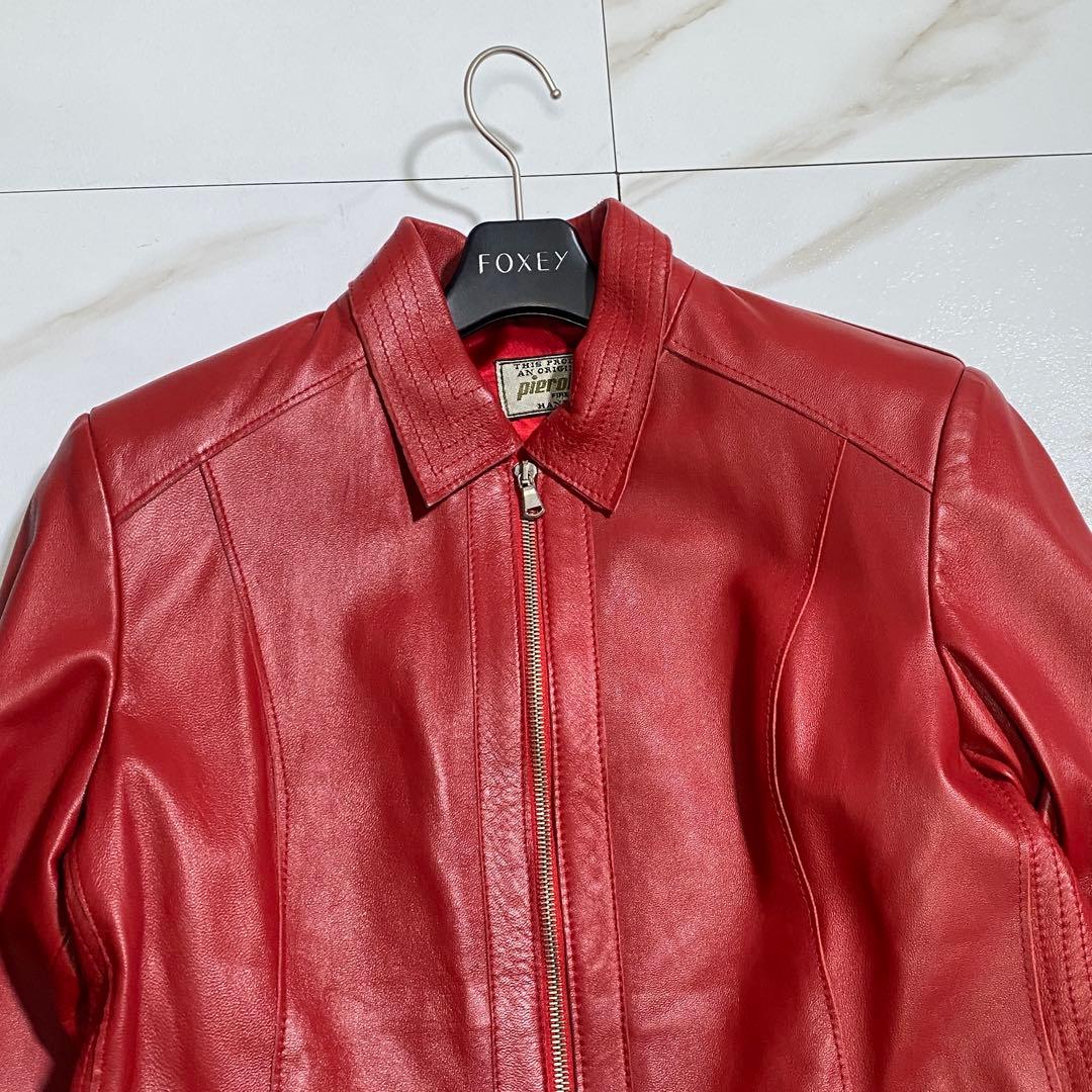 未使用級♡PIEROTUCCI 羊革レザージャケット イタリア製 定価10万円