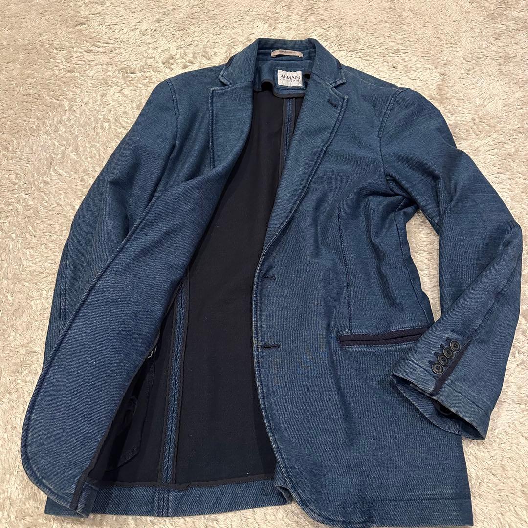 アルマーニコレッツォーニ　テーラード ジャケット　メンズ　サイズ48 デニム